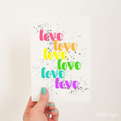 "Love Love Love" Free Printable - Artful Days